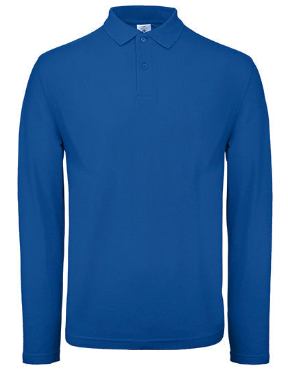 Men´s Long Sleeve Polo ID.001 - Royal-Blue
