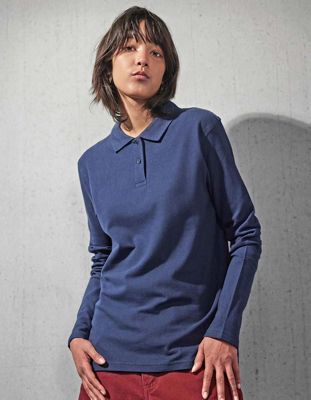 Women´s Long Sleeve Polo ID.001 besticken & bedrucken | Pulsar Workwear
