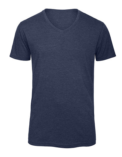 Men´s V-Neck Triblend T-Shirt - Heather-Navy