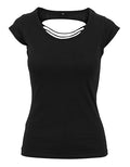 Ladies´ Back Cut Tee - Black