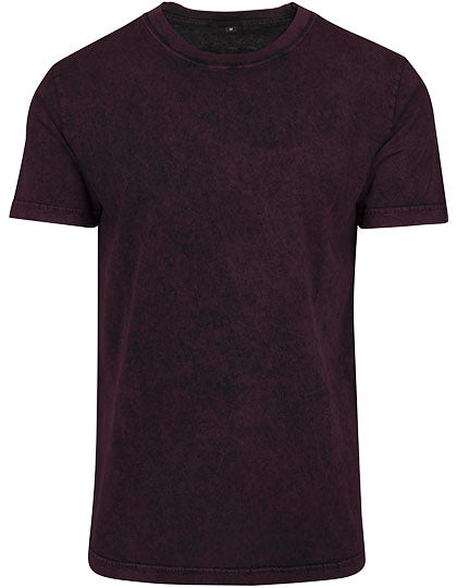 Acid Washed Tee - Berry-Black
