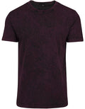 Acid Washed Tee - Berry-Black