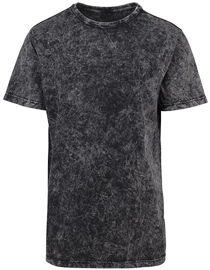 Acid Washed Tee - Darkgrey-White