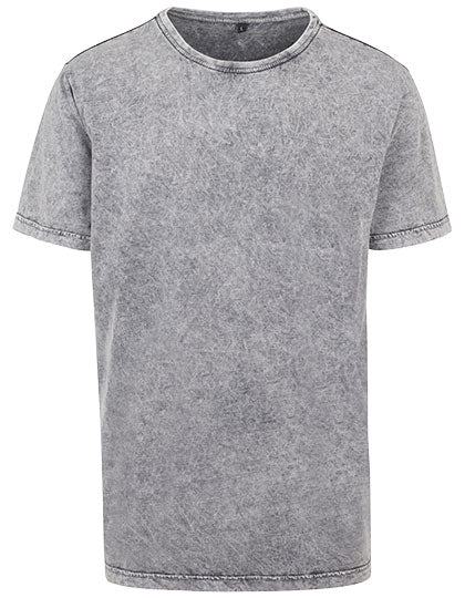 Acid Washed Tee - Grey-Black