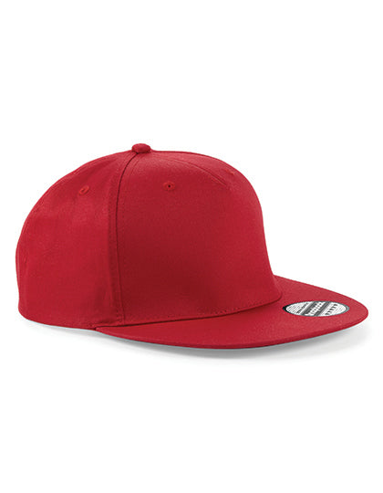 5 Panel Snapback Rapper Cap - Classic-Red