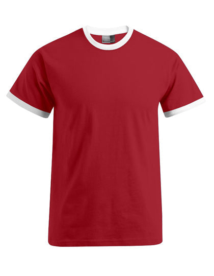 Men´s Contrast-T - Fire Red / White