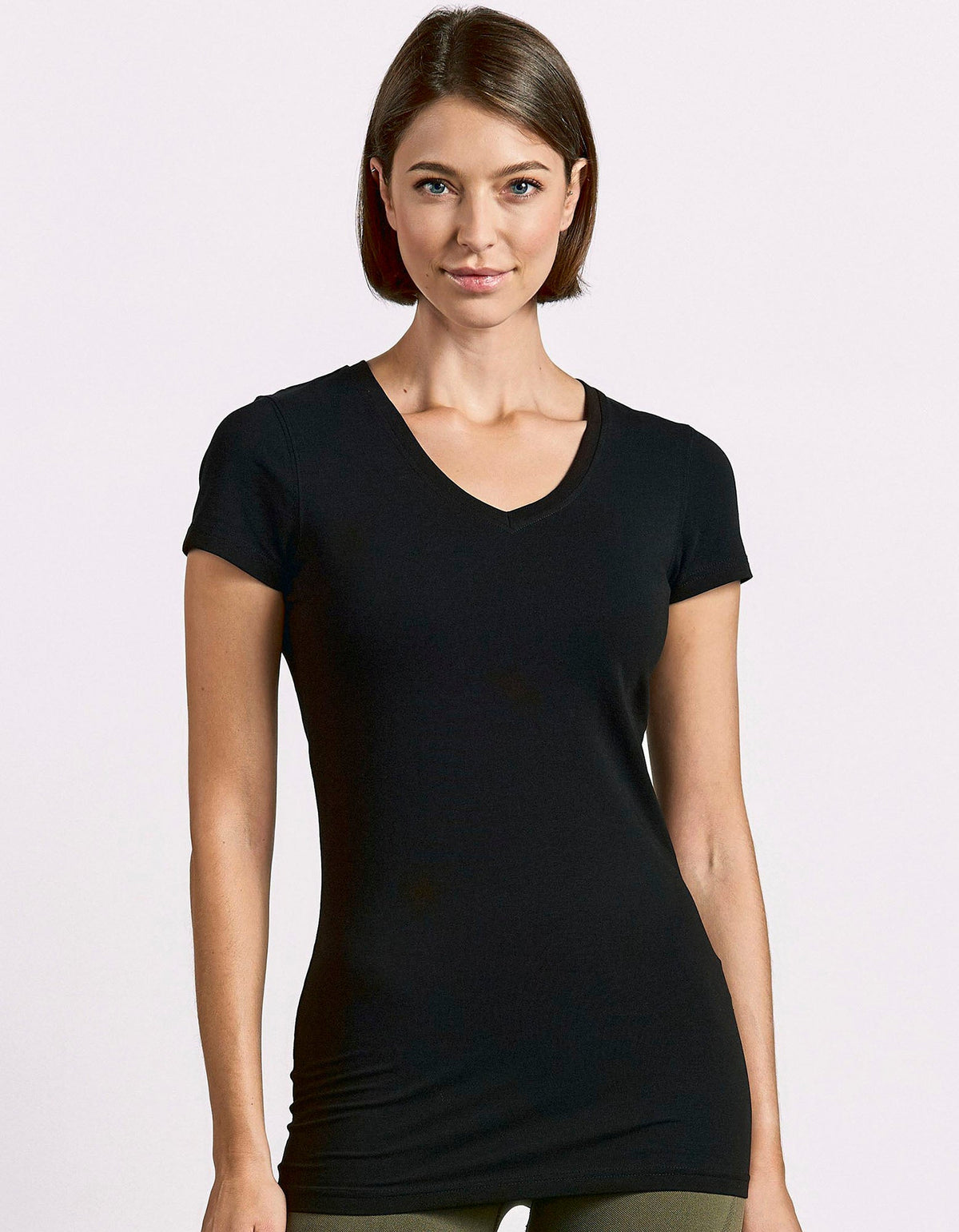 Women´s Slim Fit V-Neck-T Long besticken & bedrucken | Pulsar Workwear