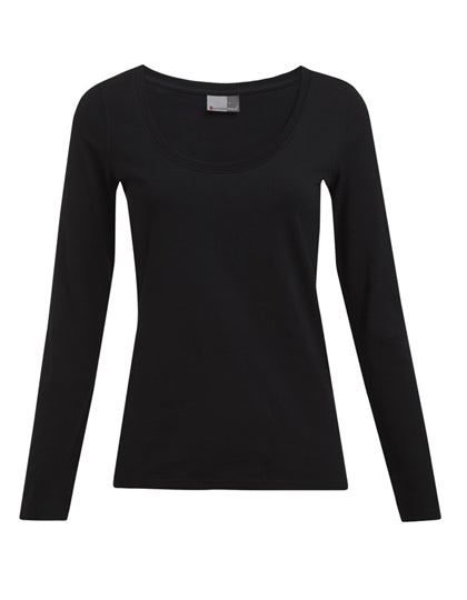 Women's Slim Fit-T Long Sleeve - Black