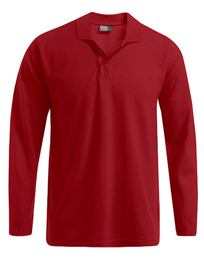 Men´s Heavy Polo Long Sleeve - Fire-Red