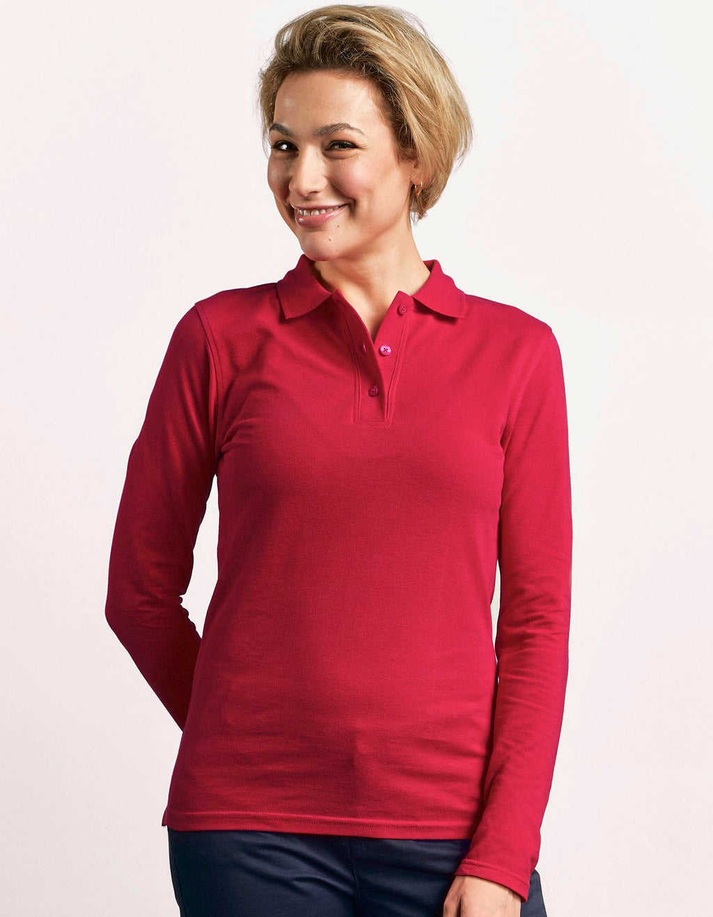 Women´s Heavy Polo Long Sleeve besticken & bedrucken | Pulsar Workwear