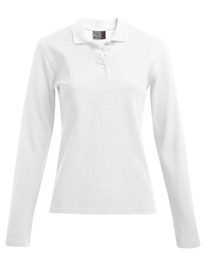 Women´s Heavy Polo Long Sleeve - White