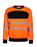 EOS Hi-Vis Workwear Sweatshirt With Printing Area - Signal-Orange Black