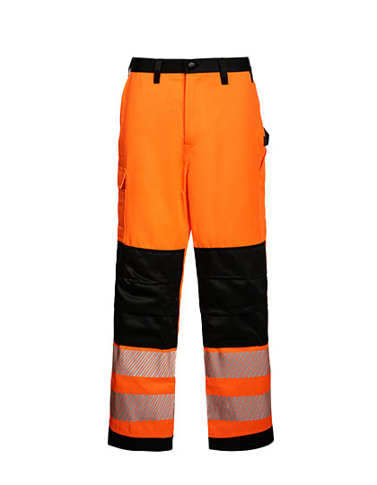 EOS Hi-Vis Workwear Trousers With Printing Areas - Signal Orange Black
