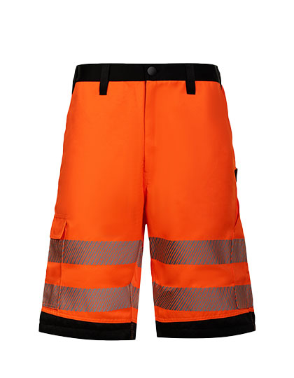 EOS Hi-Vis Workwear Shorts With Printing Areas - Signal-Orange_Black