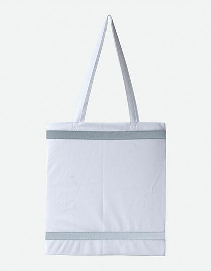 Warnsac® Reflective Shopping Bag With Long Handles - White