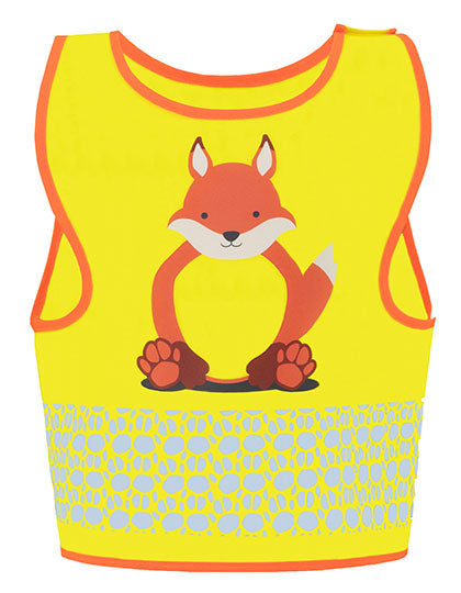 Children's Safety Vest Funtastic Wildlife CO² Neutral - Fox-Yellow