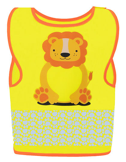 Children's Safety Vest Funtastic Wildlife CO² Neutral - Lion-Yellow