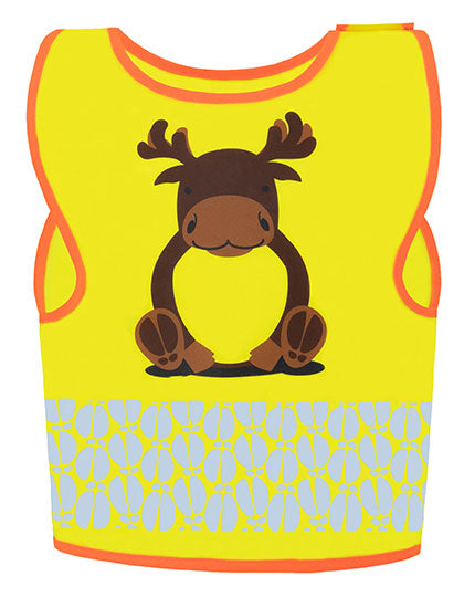 Children's Safety Vest Funtastic Wildlife CO² Neutral - Moose-Yellow