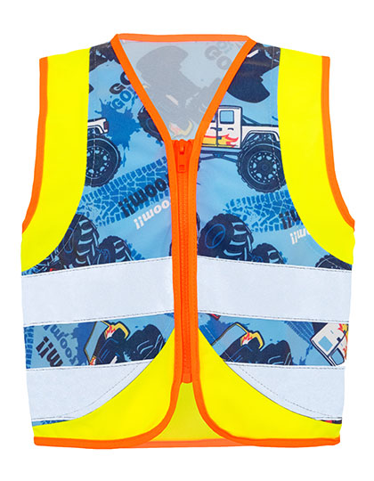 Children´s Safety Vest Action Vehicle Fun CO² Neutral - Monstertruck