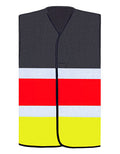 National Safety Vest - Black/Red/Gold