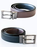 Elegant Two-Color Reversible Belt Schaffhausen - Black / Brown