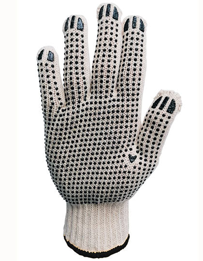 Robust Coarse Knitted Working Gloves Bursa - Ecru Black