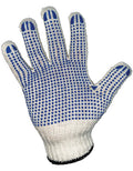 Robust Coarse Knitted Working Gloves Bursa - Ecru Blue
