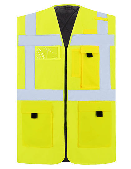 Padded Comfort Executive Safety Vest Wismar CO² Neutral - Signal-Yellow
