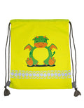Childrens Gym Bag Funtastic Wildlife - Dragon Yellow