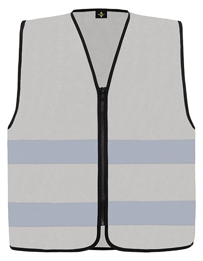 Hi-Vis Safety Vest Cologne With Front Zipper - Ash
