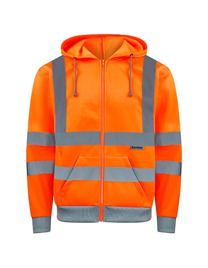 Hi-Vis Workwear Hooded Sweat-Jacket Galway besticken & bedrucken | Pulsar Workwear