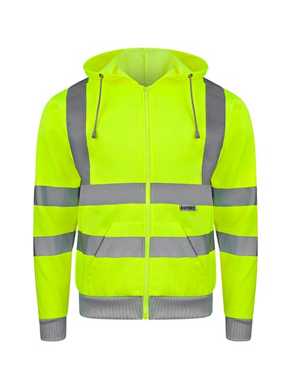 Hi-Vis Workwear Hooded Sweat-Jacket Galway besticken & bedrucken | Pulsar Workwear
