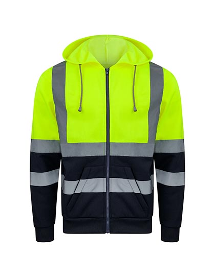 Hi-Vis Workwear Hooded Sweat-Jacket Galway besticken & bedrucken | Pulsar Workwear