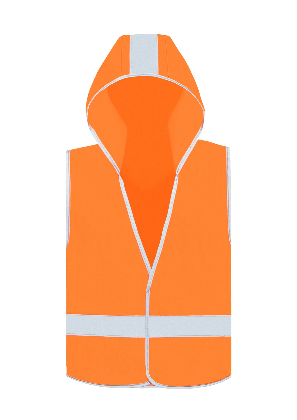 Kids' Hooded Hi-Vis Safety Vest Odense - Signal Orange