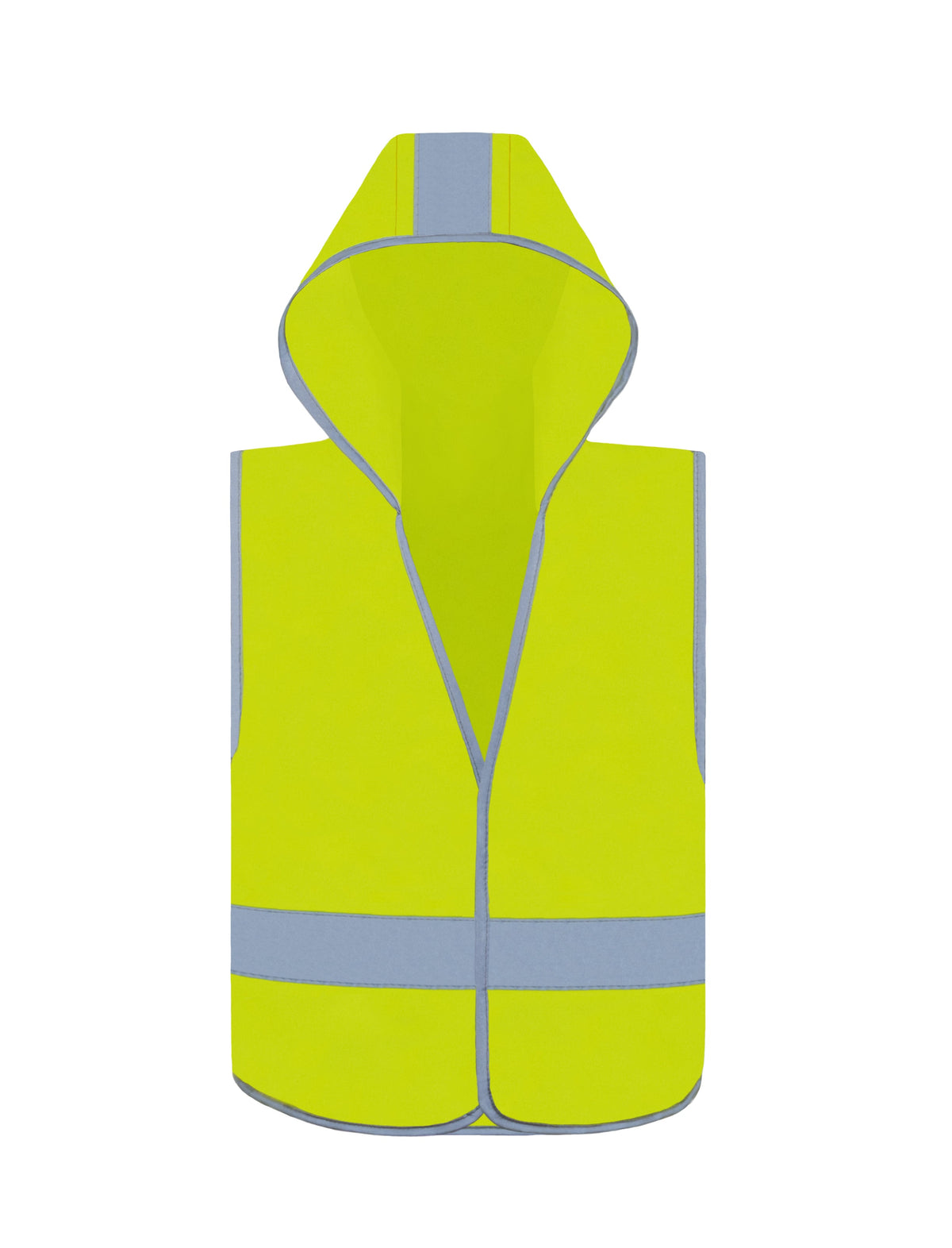 Kids' Hooded Hi-Vis Safety Vest Odense - Signal Yellow