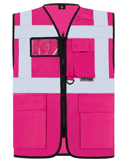 Executive Multifunctional Safety Vest Berlin - Magenta