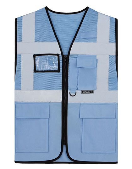 Multifunctional Hi-Vis Mesh-Vest Athens - Sky Blue
