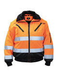 Robust 4-in-1 Hi-Vis Pilot Jacket Oslo - Signal-Orange Black