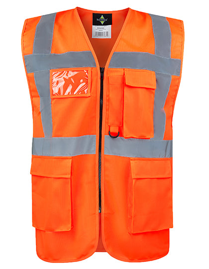 CO² Neutral Multifunctional Executive Safety Vest Hamburg besticken & bedrucken | Pulsar Workwear