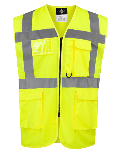 CO² Neutral Multifunctional Executive Safety Vest Hamburg besticken & bedrucken | Pulsar Workwear