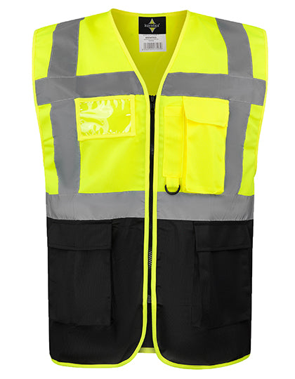 CO² Neutral Multifunctional Executive Safety Vest Hamburg besticken & bedrucken | Pulsar Workwear