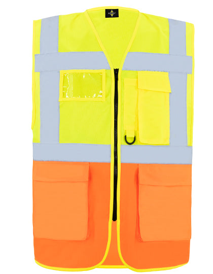 CO² Neutral Multifunctional Executive Safety Vest Hamburg besticken & bedrucken | Pulsar Workwear