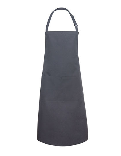 Latzschürze Basic mit Tasche und Schnalle - Anthracite (ca. Pantone 7540C)