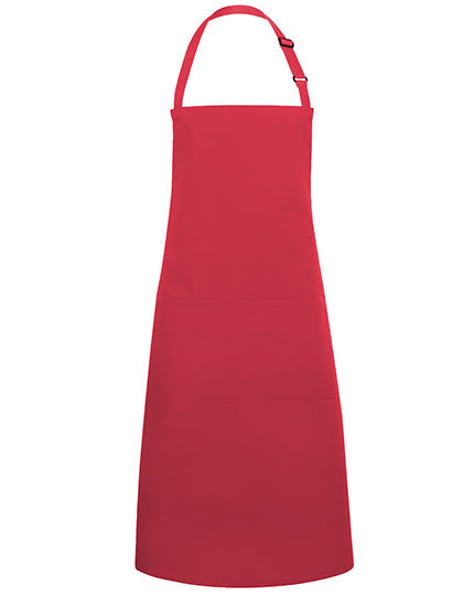 Latzschürze Basic mit Tasche und Schnalle - Raspberry (ca. Pantone 4059C)