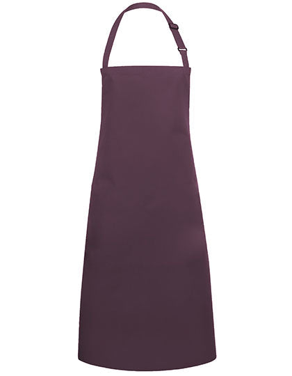 Latzschürze Basic mit Schnalle - Aubergine-(ca.-Pantone-5185C)