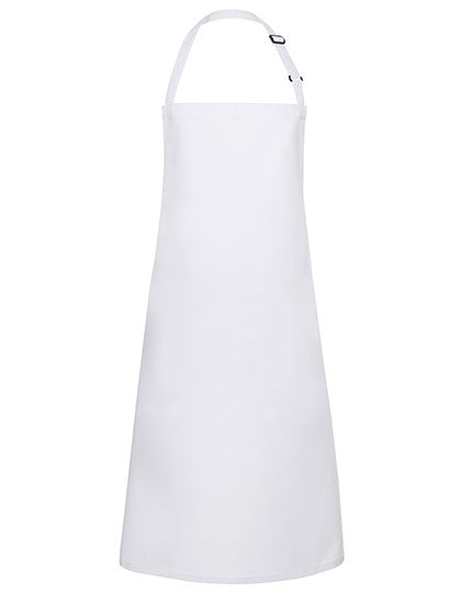 Latzschürze Basic mit Schnalle - White
