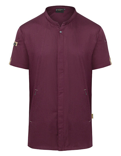 Kurzarm Kochjacke Green-Generation - Aubergine (ca. Pantone 5185C)