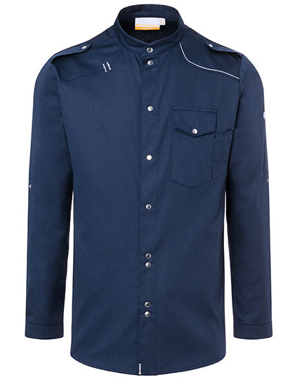 Kochhemd Stehkragen Modern - Navy (ca. Pantone 533C)