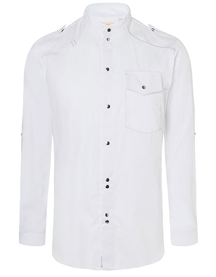 Kochhemd Stehkragen Modern - White