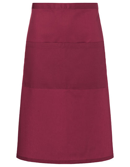 Bistroschürze Basic mit Tasche - Bordeaux-(ca.-Pantone-209C)